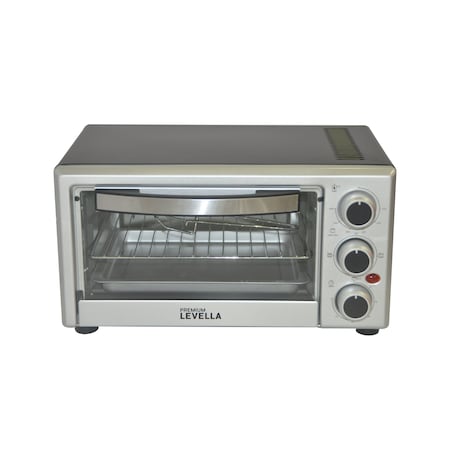 Premium Levella 6-Slice 0.5 Cubic Foot Toaster Oven with Bake, Broil and Toast Functions PTO142